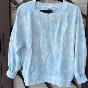 New GAP Light Blue & White Tie Dye Sweatshirt